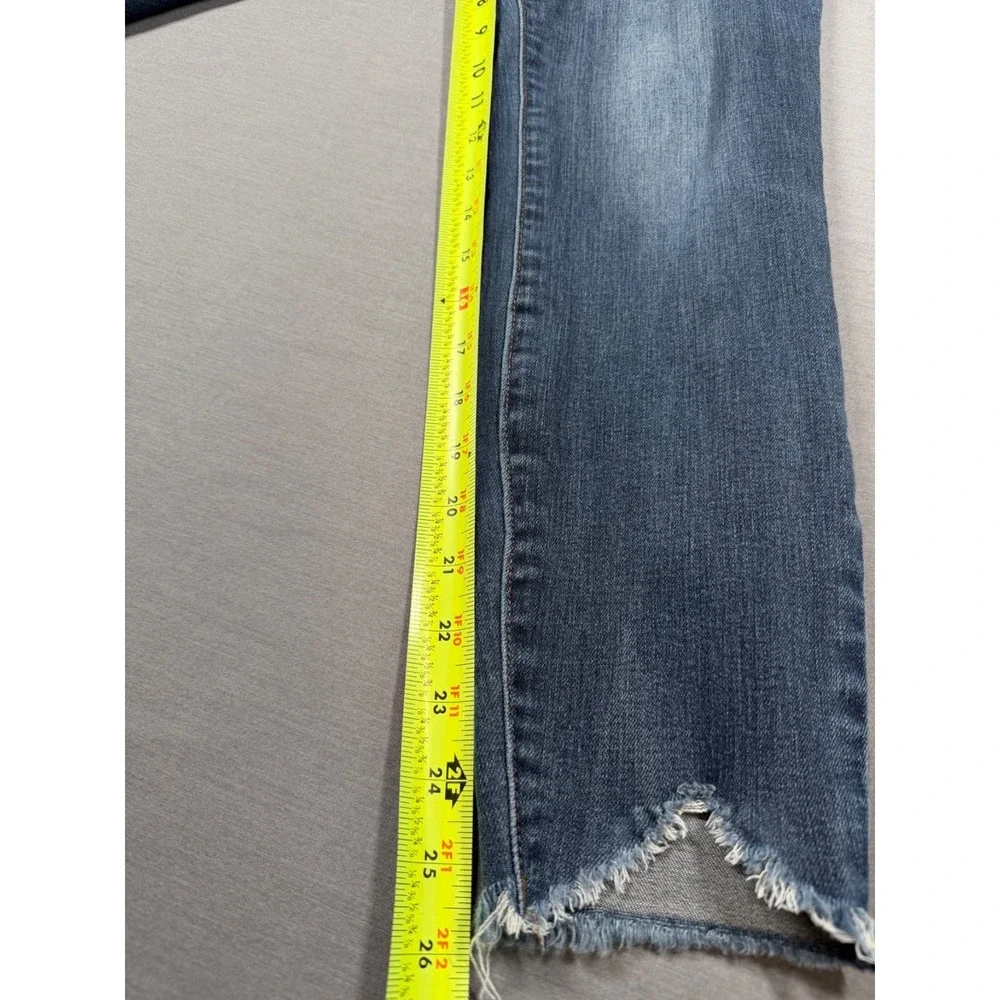 Kut From The Kloth Jeans Donna Skinny Ankle Step Fray Hem Denim Size 4 Boho Arts - Picture 14 of 15